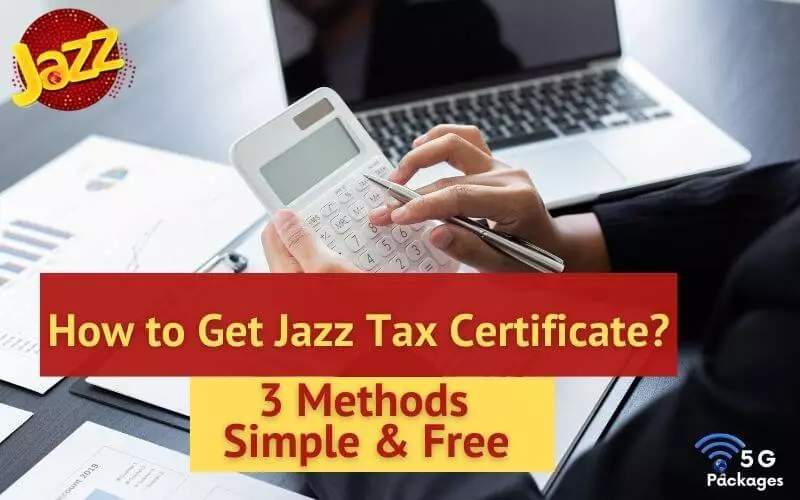 Jazz tax certificate