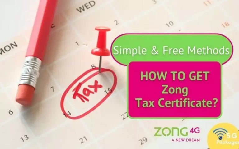 Zong Tax Certificate 2024