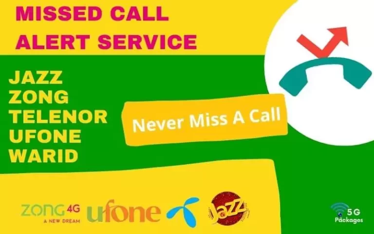Missed Call Alert Service 2023 (Jazz, Telenor, Zong, Ufone)