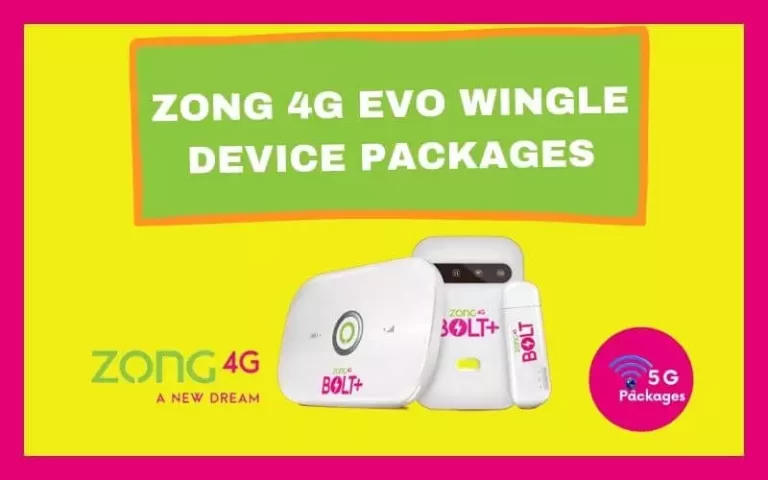Zong 4G Evo Wingle MBB Device Internet Data Packages February 2024
